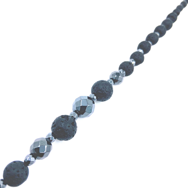 Lava Stone & Black Hematite Ankhlace™