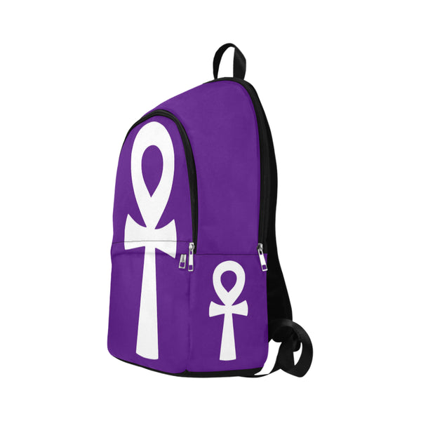 Purple/White Ankh Classic Backpack