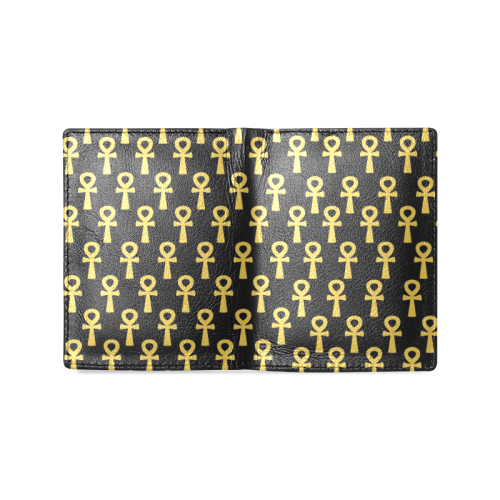 Black and Gold Ankh BiFold Wallet