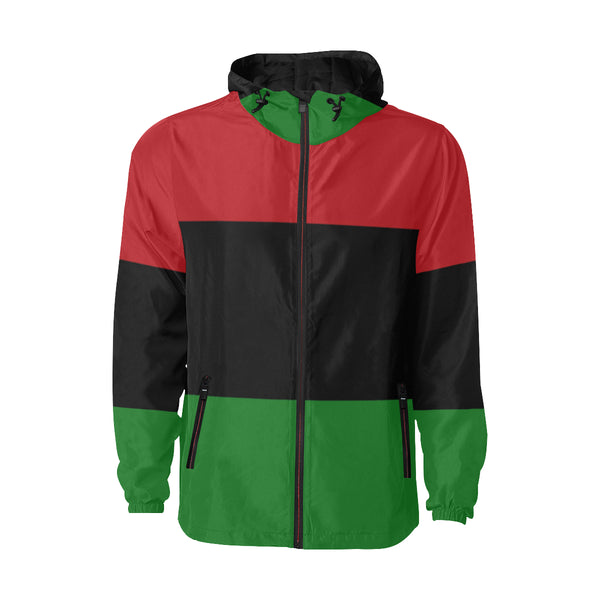 Red Black Green Flag Quilted Jacket