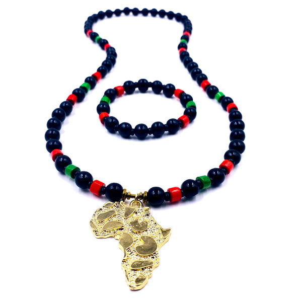 Pan-Africa Necklace and Bracelet Set