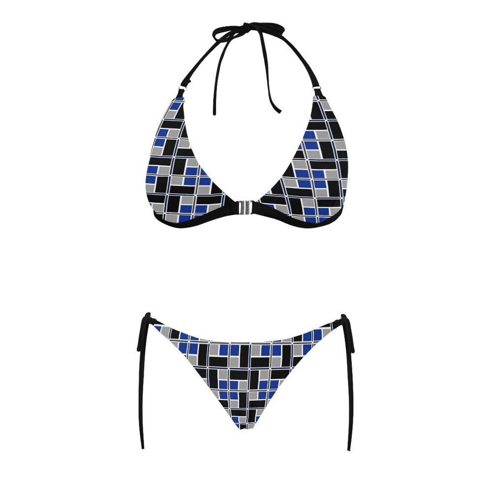 Rec-Tech™ (Blue) Halter/Buckle Top Bikini Set