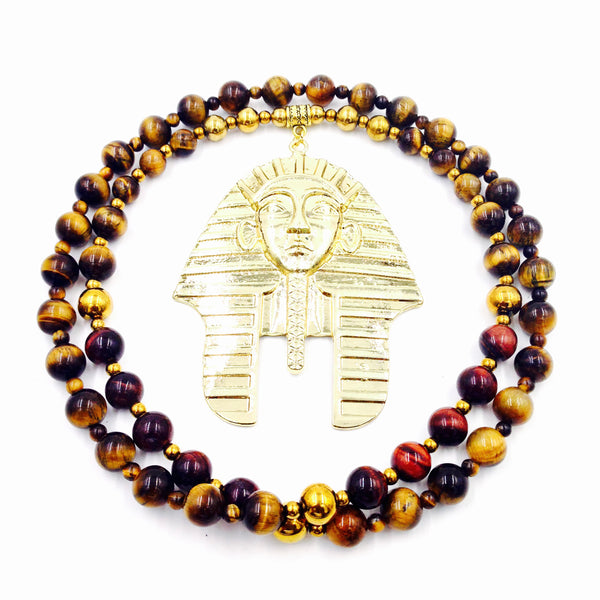 12th Dynasty King Neckpiece (Yellow/Red Tiger Eye)