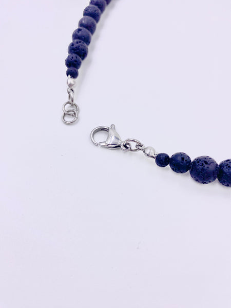 Tiger’s Eye and Lava Stone Necklace and Bracelet Set
