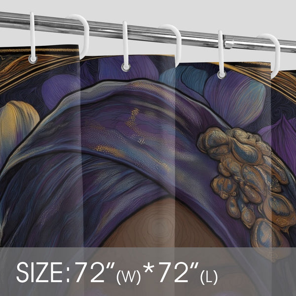 Serene Elegance: Purple Goddess Shower Curtain (72" x 72")