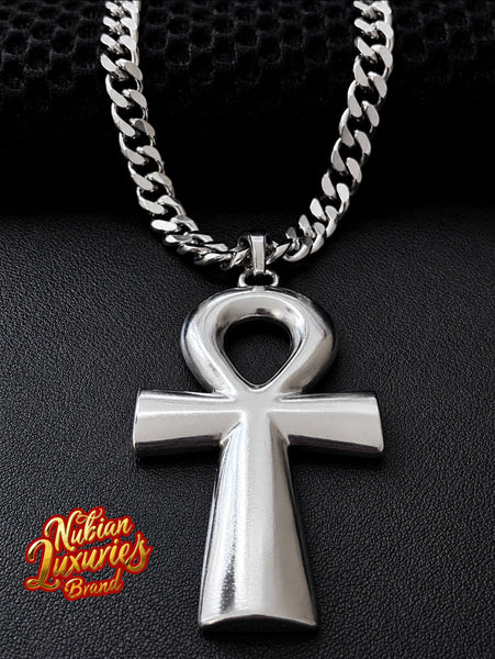 Bold XL Silver Ankh Chain Necklace (Ankhlace™️)