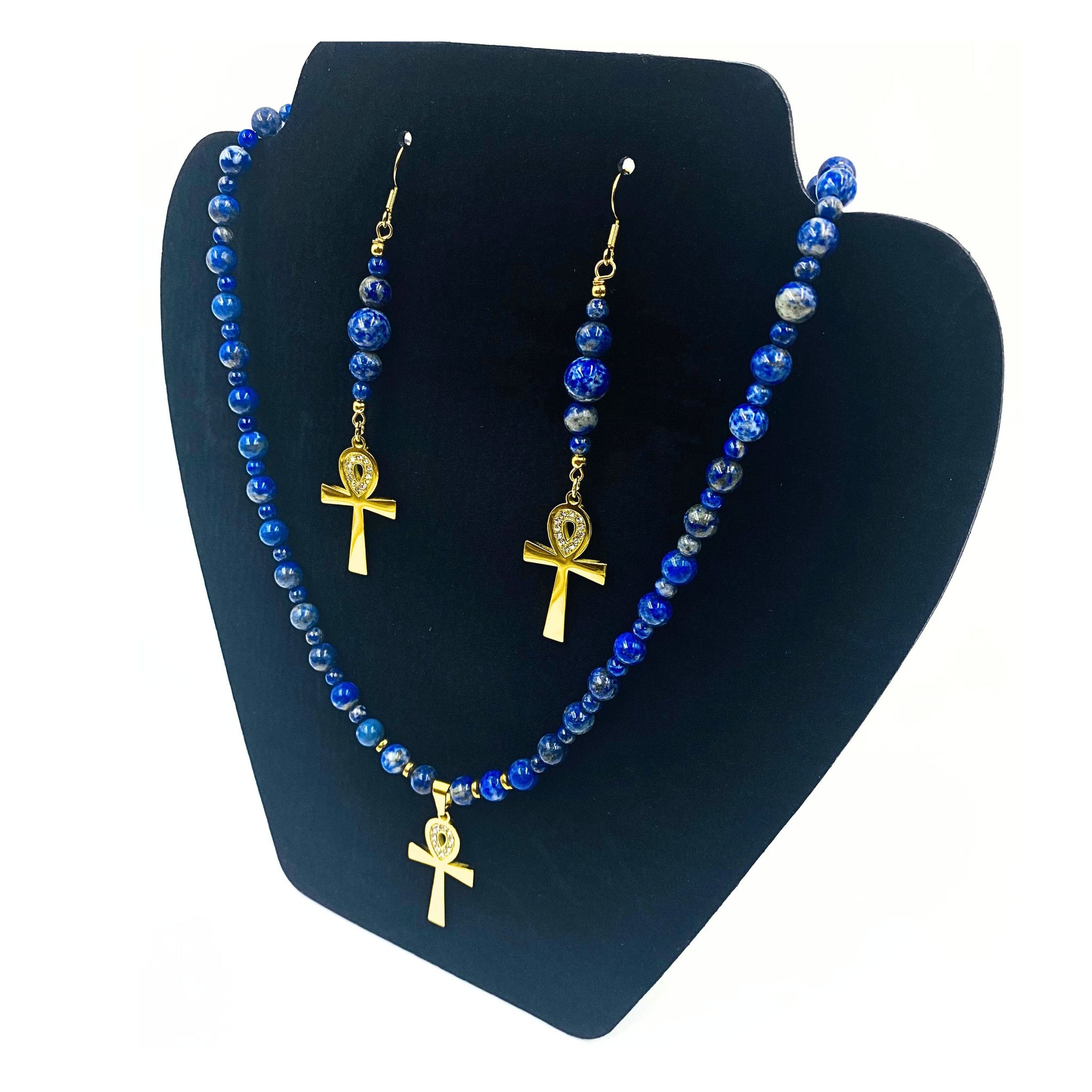 Lapis Lazuli Ankhlace™ & Earring Set