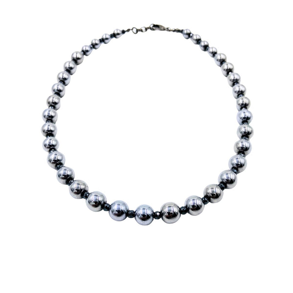 Silver Hematite Neckpiece