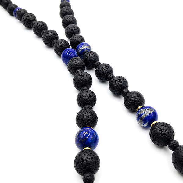 Golden Age Lava Stone & Lapis Lazuli Ankhlace™