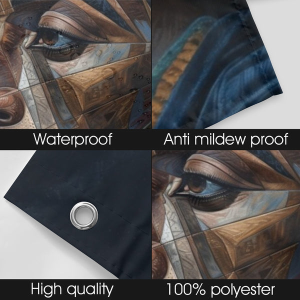 African Pharaoh (Negus) Shower Curtain 72" x 72"