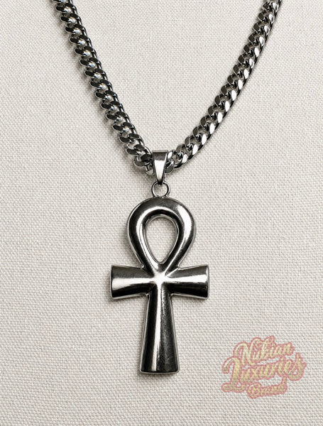 Bold XL Silver Ankh Chain Necklace (Ankhlace™️)