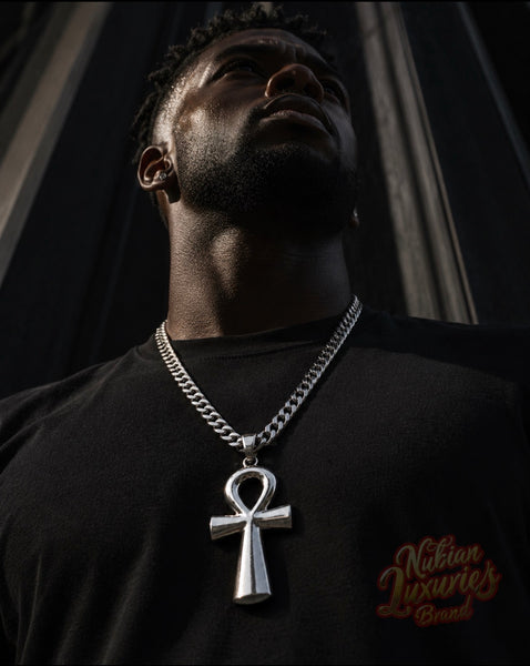 Bold XL Silver Ankh Chain Necklace (Ankhlace™️)