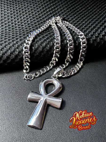 Bold XL Silver Ankh Chain Necklace (Ankhlace™️)