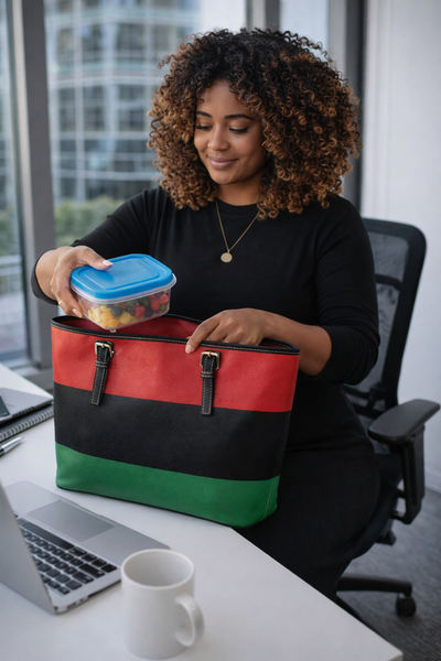 RBG Flag Vegan Leather Tote Bag