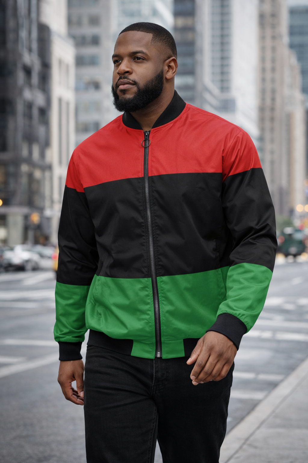 RBG - PAN AFRICAN FLAG Track Jacket (Men - Up to Size 5XL