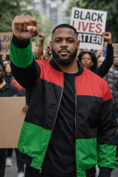 RBG - PAN AFRICAN FLAG Track Jacket (Men - Up to Size 5XL)