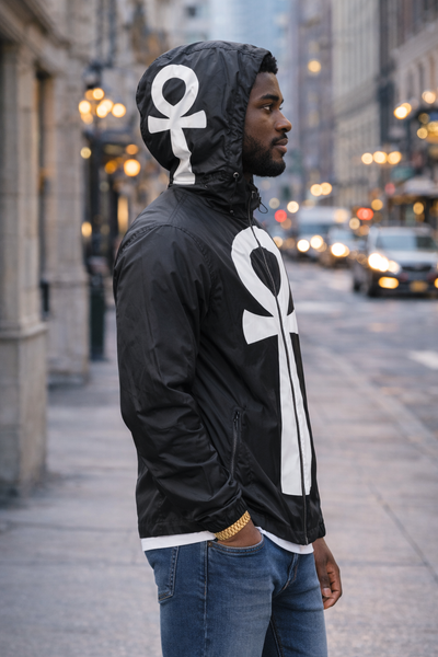 Ankh (Black/White) Windbreaker