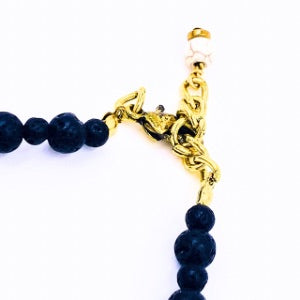 Lava Stone Cream Shaka Zulu Tribal Neckpiece (Minimalist)