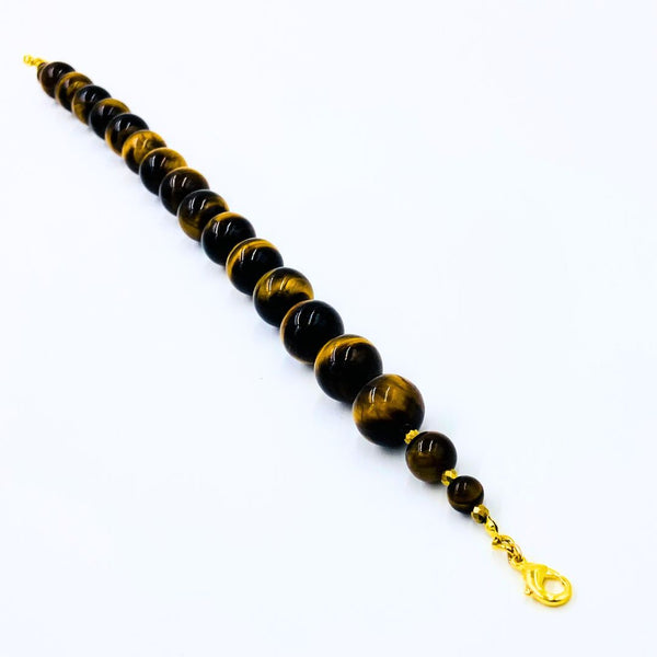 Deluxe Tigers Eye and Gold Hematite Necklace (18K Gold Option)