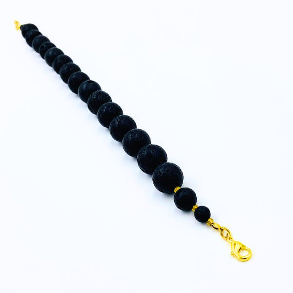 Deluxe Black Lavastone Necklace