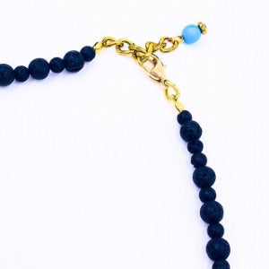 Lava Stone Sky Shaka Zulu Tribal Neckpiece (Minimalist)