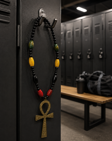 Extra Large Reggae Inspired Wood Ankh Necklace - Royal Rasta Ankhlace™