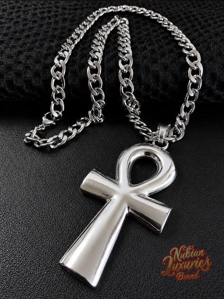 Bold XL Silver Ankh Chain Necklace (Ankhlace™️)