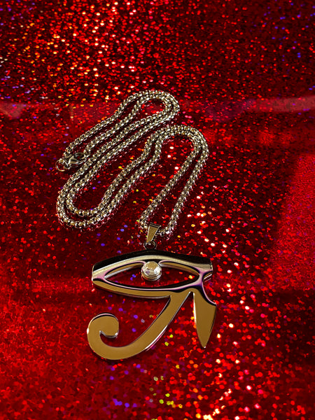 18K Gold 316L Stainless-Steel Eye of Horus Necklace