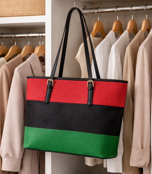 RBG Flag Vegan Leather Tote Bag