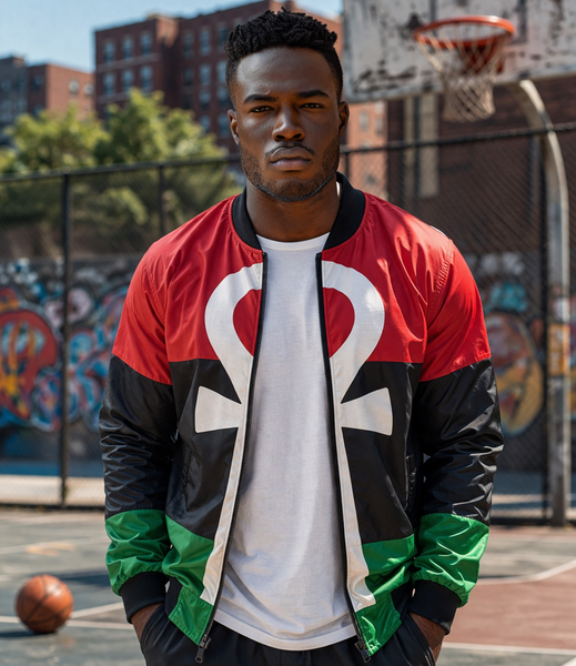 NU GARVEYITE ANKH TRACK JACKET - INSPIRED BY PAN AFRICAN MARCUS GARVEY MOVEMENT