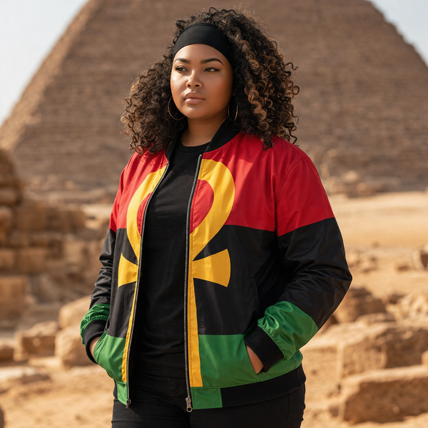 RBG ANKH GOLD TRACK JACKET - PAN AFRICAN JACKET 