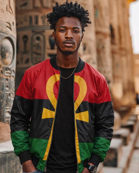 RBG ANKH GOLD TRACK JACKET - PAN AFRICAN JACKET 
