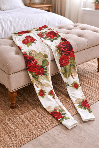 Rose Print High Waist Leggings