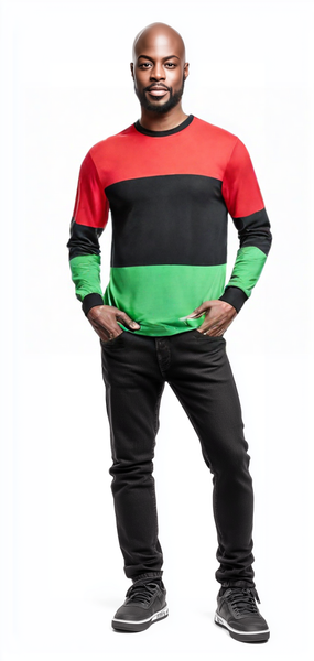 Red Black & Green Flag-  Long Sleeve T-shirt