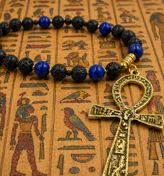 Golden Age Lava Stone & Lapis Lazuli Ankhlace™