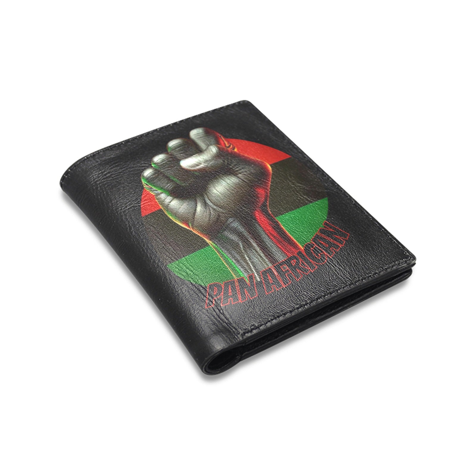 Black Power Fist Pump Men's Leather Wallet