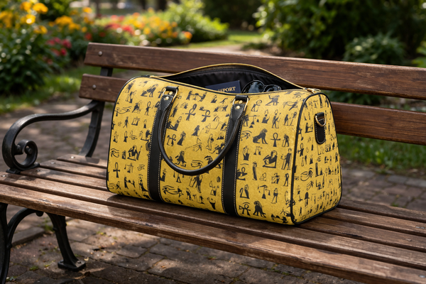 Medu Neter - Hieroglyphic Symbols Travel Bag