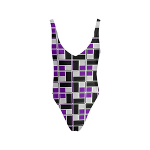 Rec Tech™ (Purple/Black) Low Back 1Pc Swim Suit