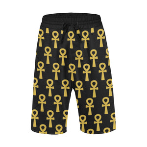 Black and Gold Ankh - Casual Shorts