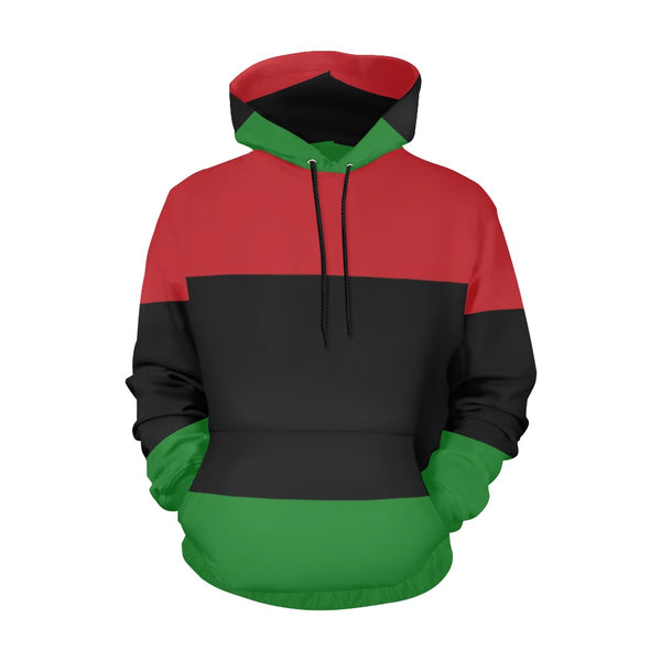 RED BLACK AND GREEN Hooded Sweater