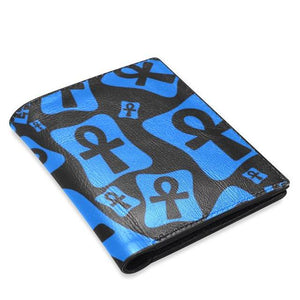 Ankh Life (Blue) Bifold Leather Wallet
