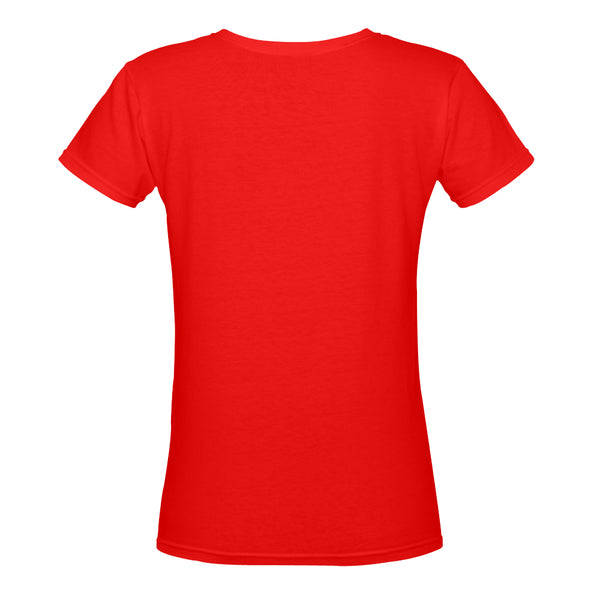 Eye Seek Truth™ Women's Deep V-neck T-shirt (Red)