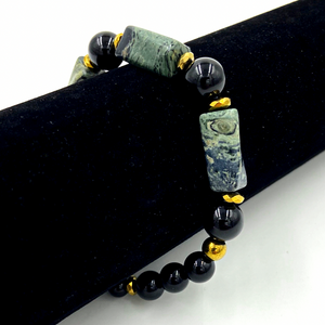 African Jade & Onyx Bracelet