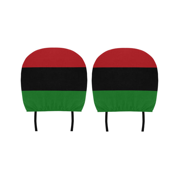 RBG - PAN AFRICAN FLAG Car Headrest Covers (2pcs)