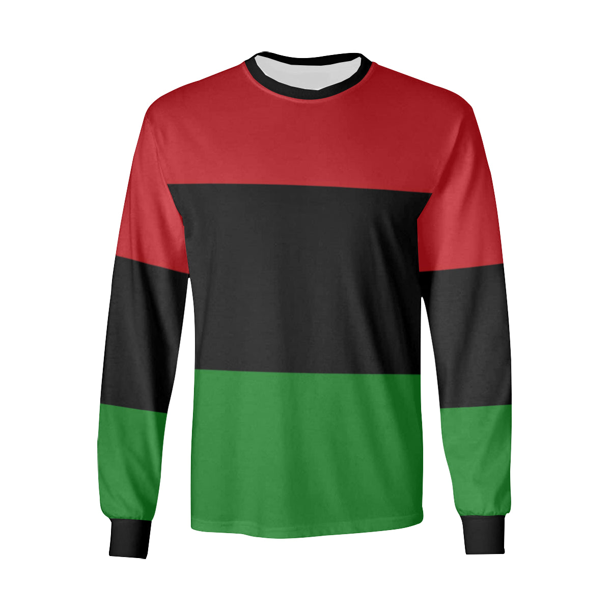 Red Black & Green Flag- Long Sleeve T-shirt – Nubian