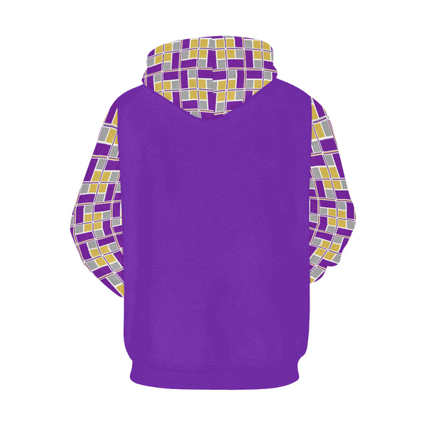 Purple & Gold AnkhLife™ / Rec-Tech™ Printed Hoodie