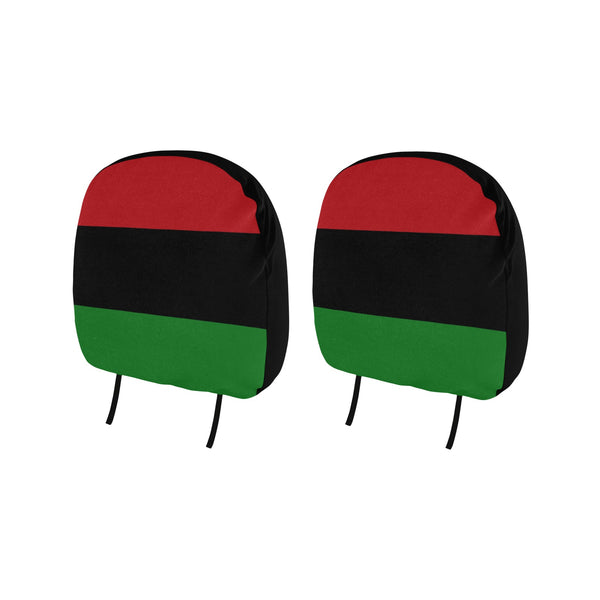 RBG - PAN AFRICAN FLAG Car Headrest Covers (2pcs)