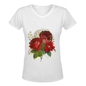 Rose Collection™ Deep V-neck Women's T-shirt
