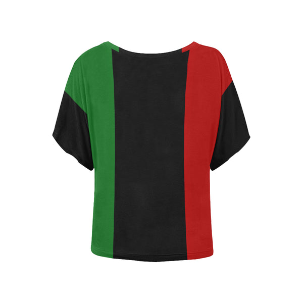 Pan African RBG Flag Flare Sleeve Shirt