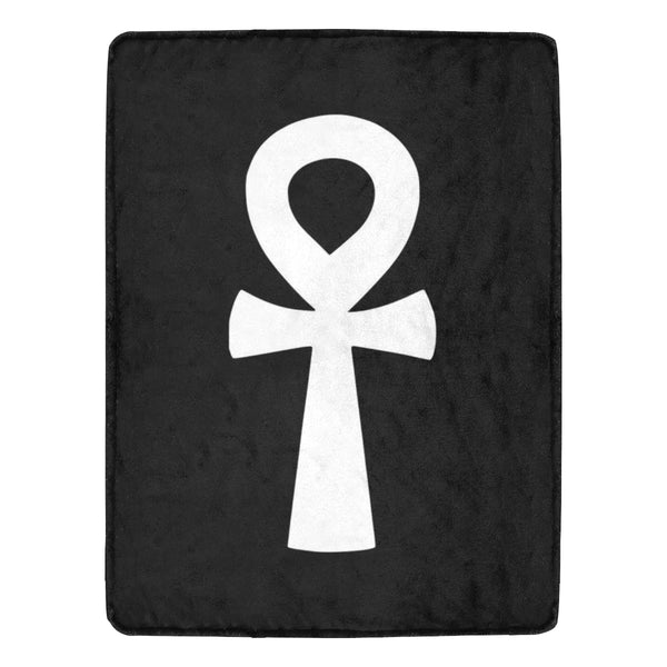 Ankh (Black) Fleece Blanket 60"x80"